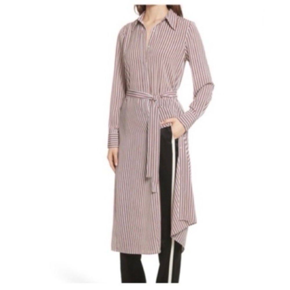 Robert Rodriguez Button Up Long Shirt In Crimson NWT